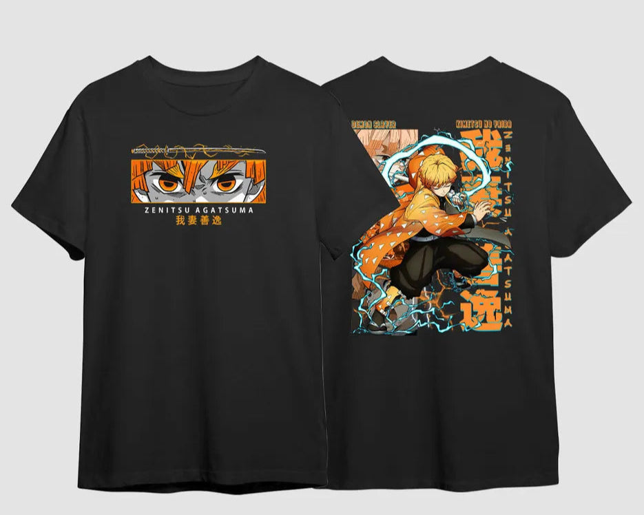 Camiseta Zenitsu Modo Batalha Respiração Trovão Demon Slayer