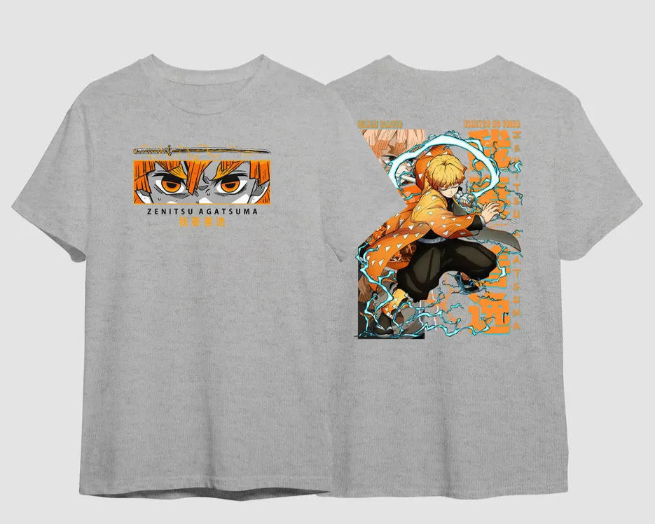 Camiseta Zenitsu Modo Batalha Respiração Trovão Demon Slayer
