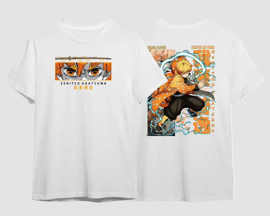 Camiseta Zenitsu Modo Batalha Respiração Trovão Demon Slayer